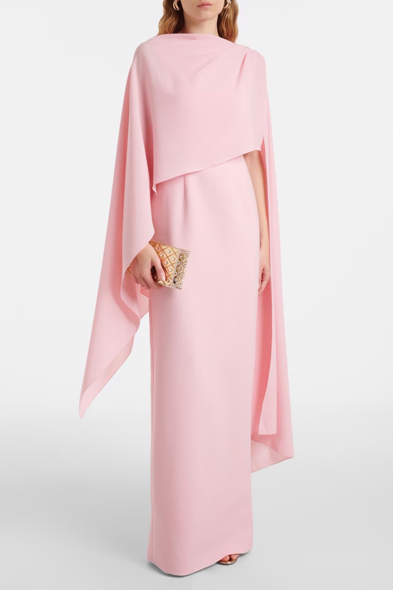Demetria Caped Crêpe Maxi Dress from Roksanda