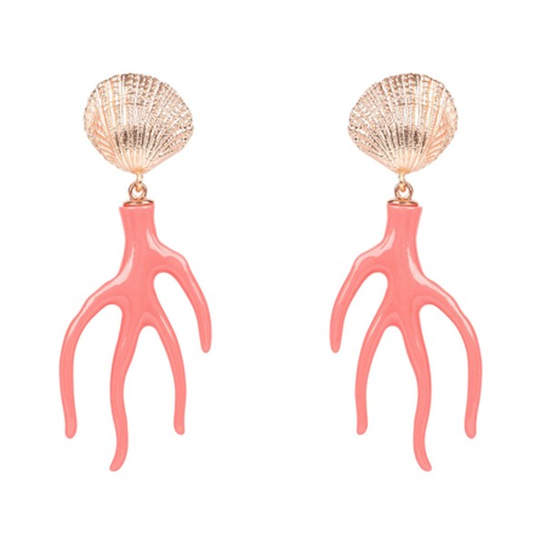 Scallop Shell Ball Drop Earrings from Latelita