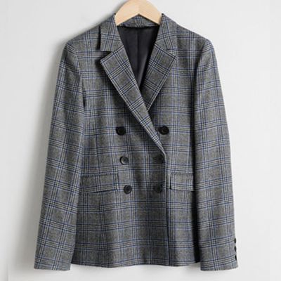 Wool Blend Plaid Blazer from & Other Stories