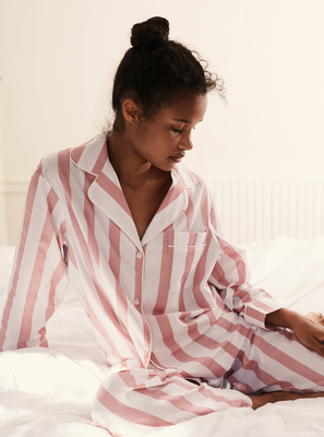 Powder Pink Striped Pyjamas from Honna
