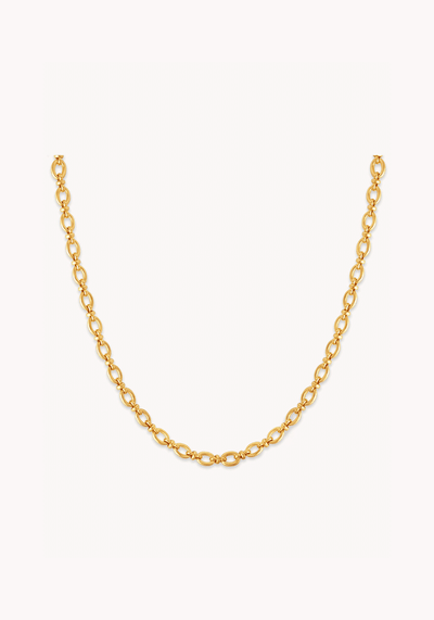 Open Link Chain Necklace In Gold