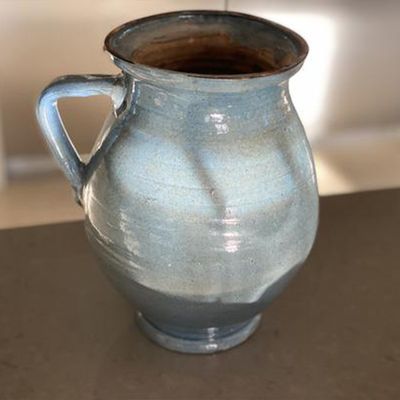 Vintage Hungarian Blue Glazed Jugs