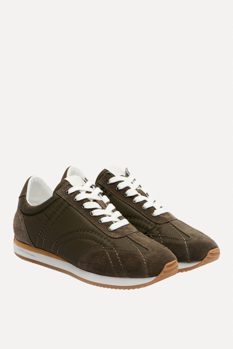 Suede-Trimmed Sneakers from Toteme