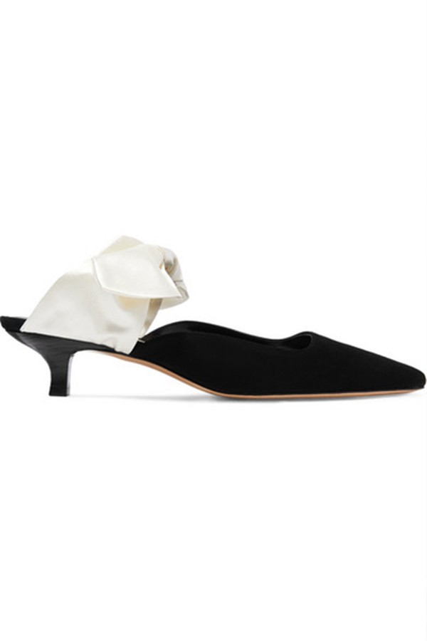Coco Suede and Satin Mules