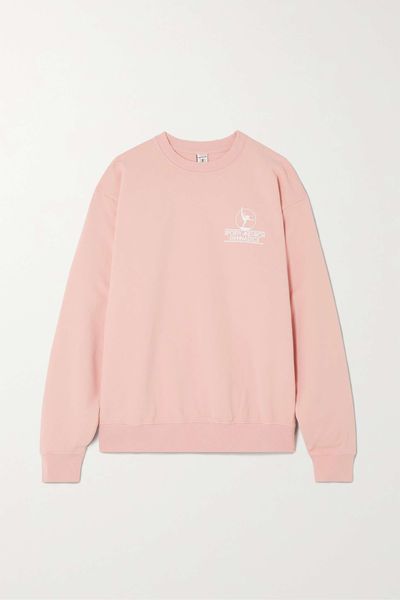 Printed Cotton Jersey Sweatshirt  from Sporty & Rich 