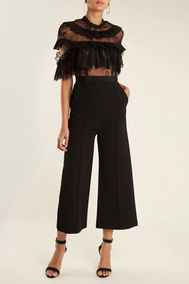 Ruffled-Lace Jumpsuit from Self-Portrait