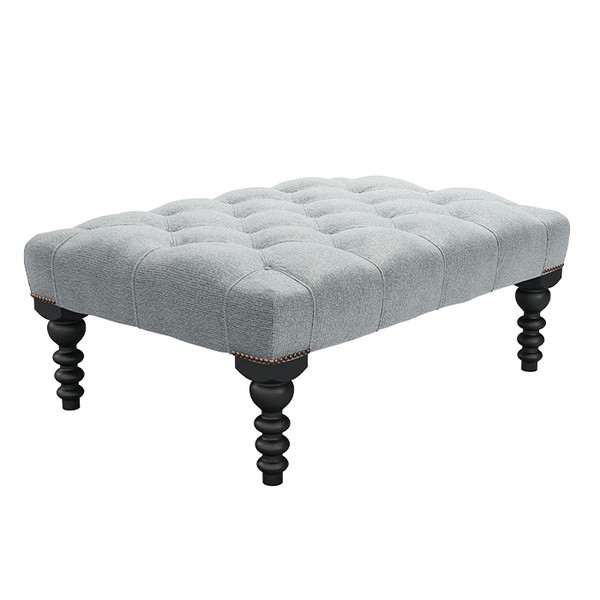 Valentin Medium Rectangular Footstool In Stepping Stone