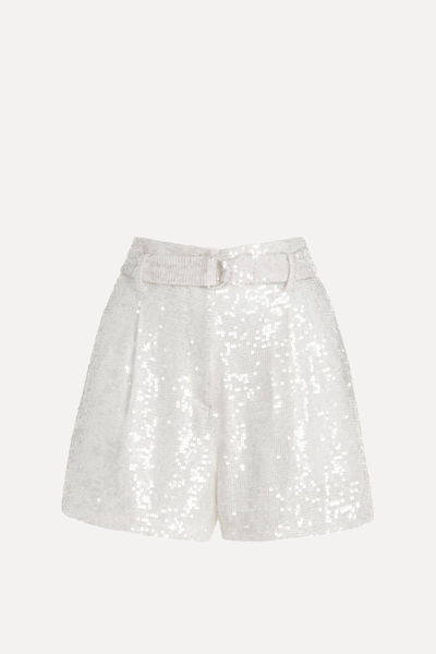 Sequin Belted Shorts from Lapointe 