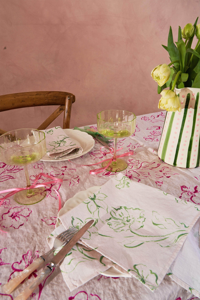 Wild Bloom Linen Tablecloth from By Hope
