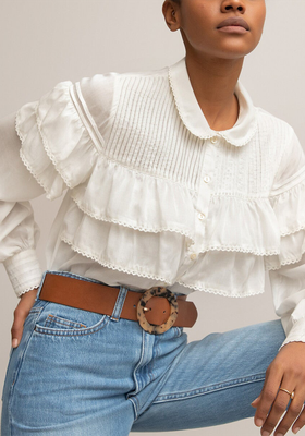 Ruffled Long-Sleeved Shirt from La Redoute Collections 