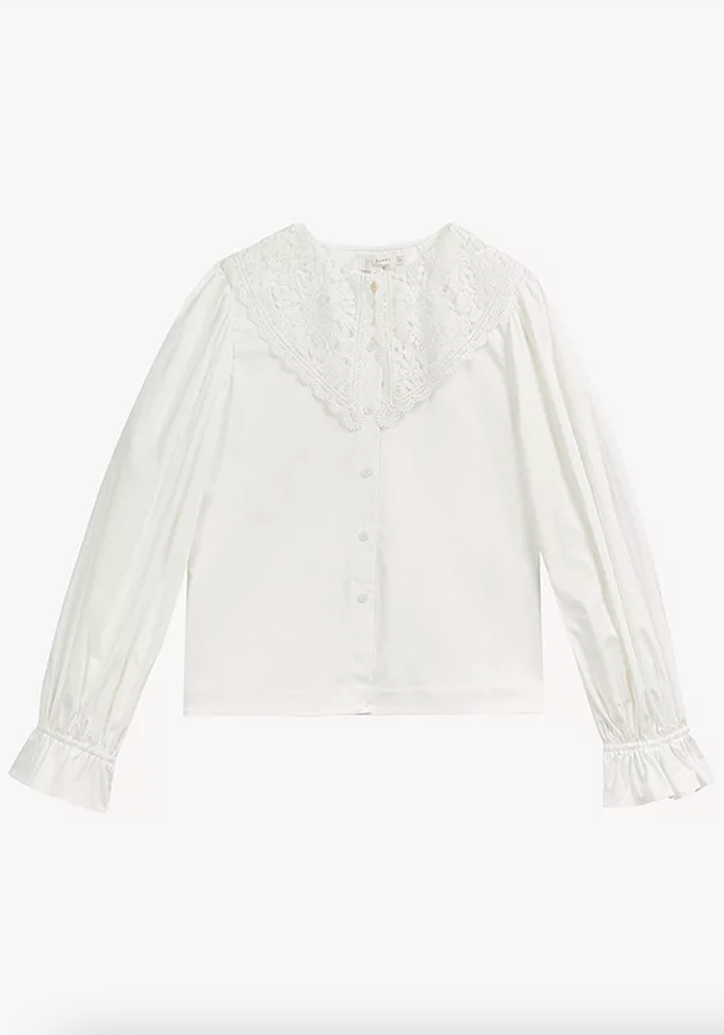 Idalia Floral Lace Collar Blouse