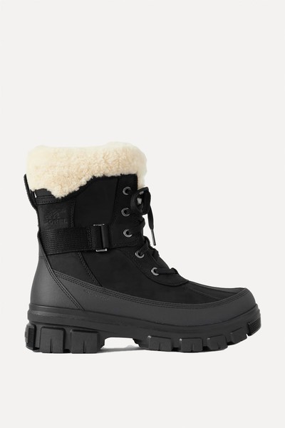 Torino™ V Parc Shearling-Lined Leather Ankle Boots from Sorel