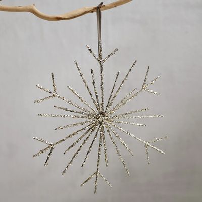 Large Glitter Snowflake Christmas Tree Topper from The White Company