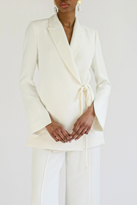 Roksanda Ivory Wrap Suit from Roksanda