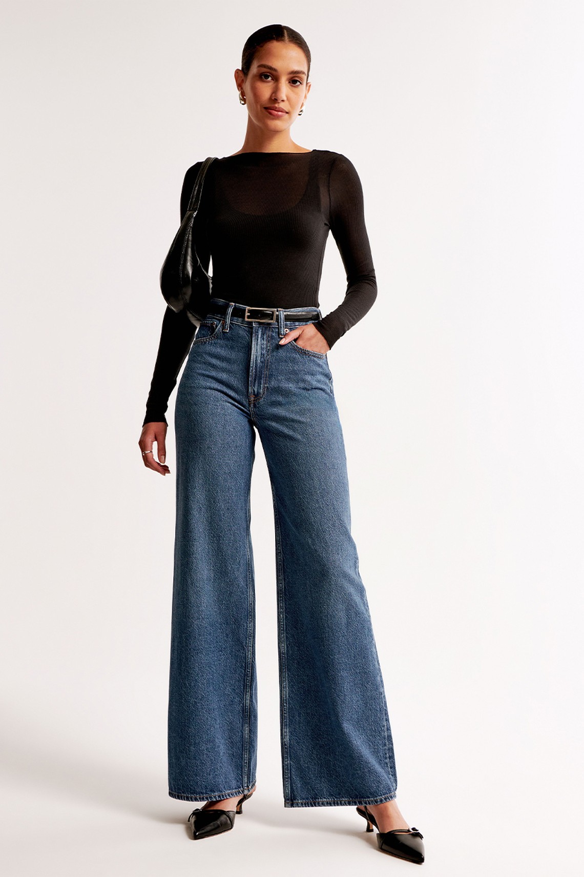 High Rise Wide Leg Jean