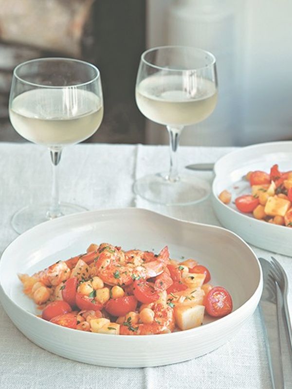 Smoky Prawns With Chickpeas