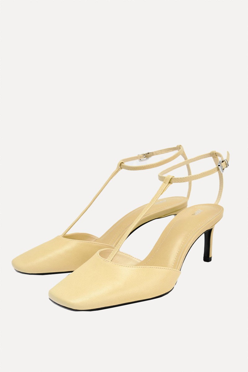 Leather Slingback Strap Shoes from Zara