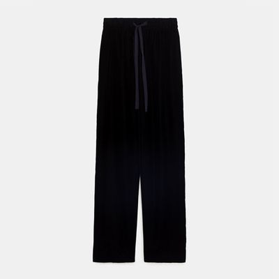 Velvet Pyjama Style Trousers from Zara