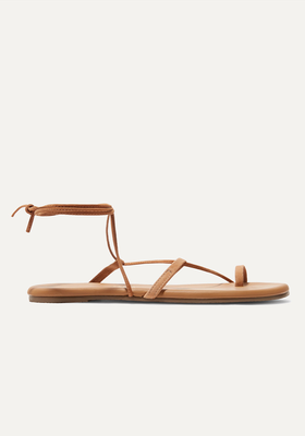 Tan Jo Suede And Leather Sandals from Tkees
