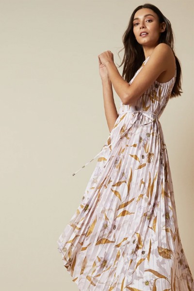 Dixxie Cabana Pleated Maxi Dress