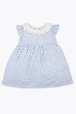 Cotton Dobby Frill Dress from Marks & Spencer