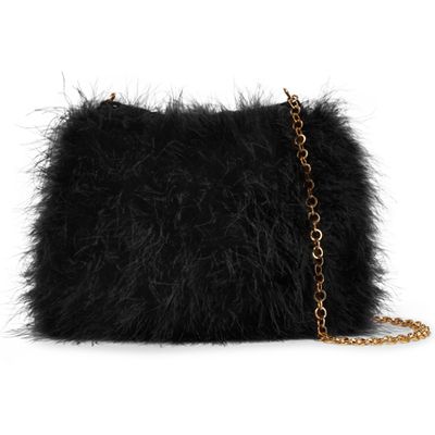 Knitted Feather Shoulder Bag from Carolina Santo Domingo