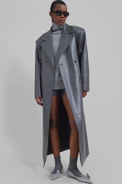 Tina Faux Leather Trench Coat from The Frankie Shop