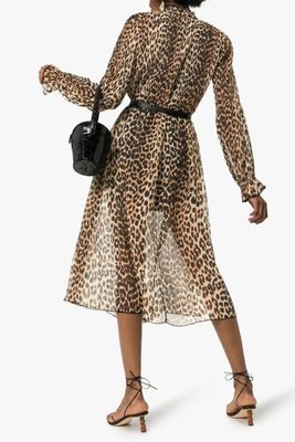 Leopard Print Midi Dress from Ganni