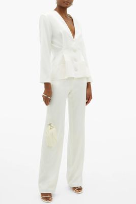 High-Rise Silk-Charmeuse Trousers from Albus Lumen