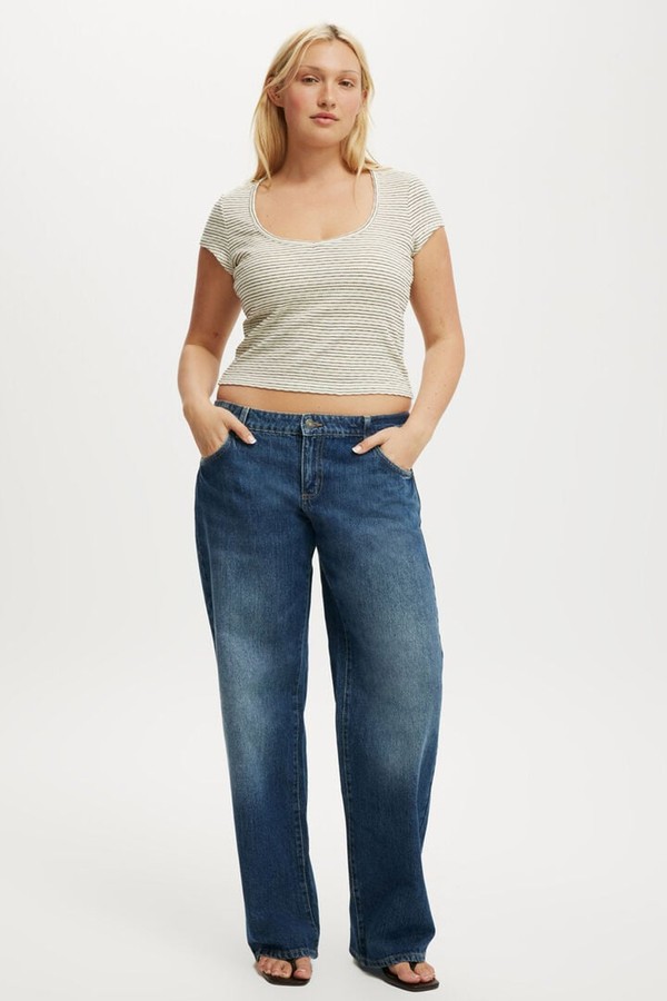 Low Rise Straight Jeans