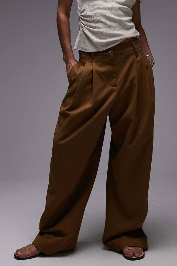 Pleat Front Balloon Leg Trousers from Mango