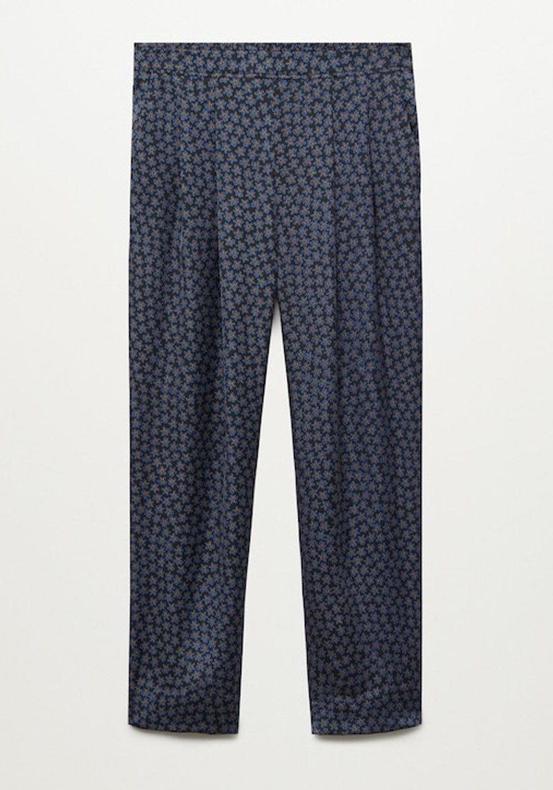 Satin Printed Trousers from Mango