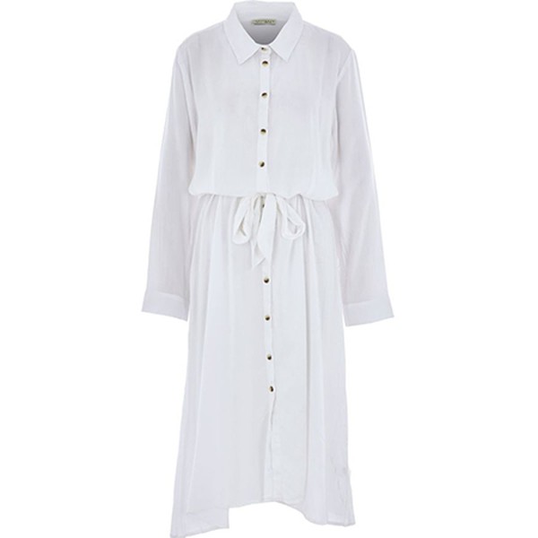 White Shirt Midi Dress