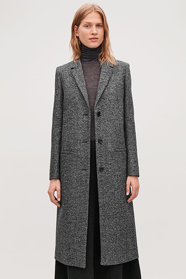 Long Herringbone Wool Coat from Cos