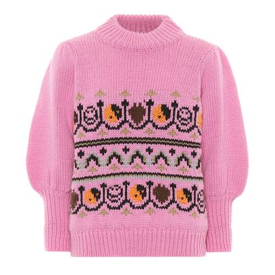 Wool & Alpaca Jacquard Sweater from Ganni