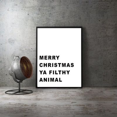 'Merry Christmas Ya Filthy Animal' Print