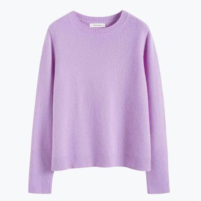 Lilac Cashmere Boxy Sweater from Chinti & Parker