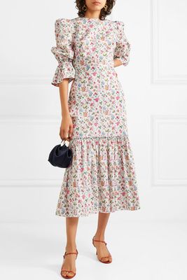 The Songbird Tiered Floral-Print Cotton Midi Dress from The Vampire's Wife