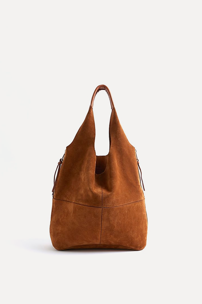 Panel Suede Slouch Tote Bag from River Island