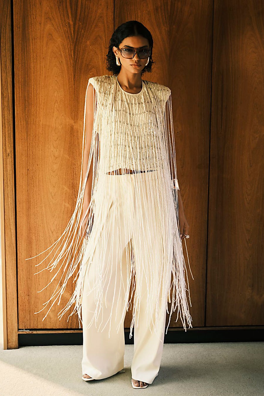 Fringe Sequin Cape from River Island