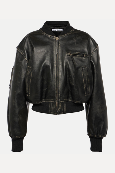 Lomber Leather Bomber Jacket from Acne Studios