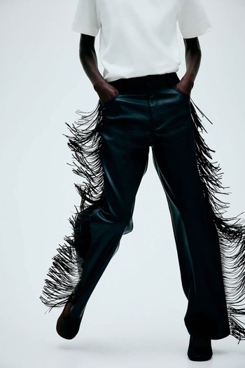 Fringed Coated Trousers from H&M