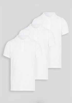 Scallop Shape Collar Polo Shirts 3 Pack