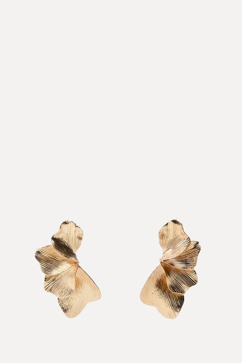 Textured Petal Earrings from Zara