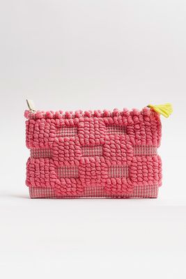 Pink Woven Clutch Bag from River Island