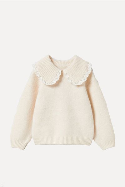 Embroidered Knit Sweater from Zara