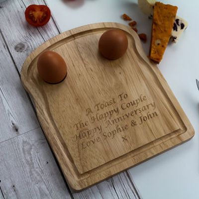 Personalised Egg & Toast Board from Jacob Noah