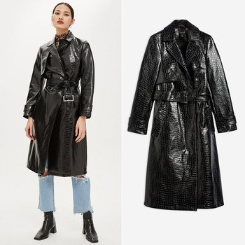 Crocodile Embossed Coat