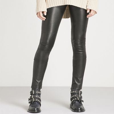 Pharel Cuir Deluxe Mid-Rise Leather Leggings from Zadig & Voltaire