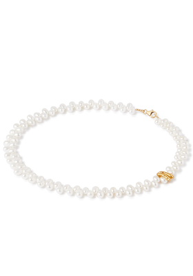 La Calliope Gold-Plated Pearl Necklace from Alighieri